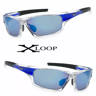 Mens Wrap Around Sunglasses Fashion Designer Rectangular Shades Sport Golf • $12.98