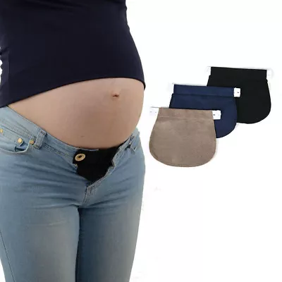 Maternity Pregnancy Waistband Belt ADJUSTABLE Elastic Waist Extender Pants-LO • $1.60