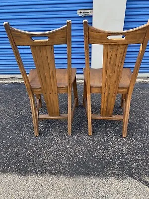 A Brandt Ranch Oak Slant Back Side Chair (2) • $849