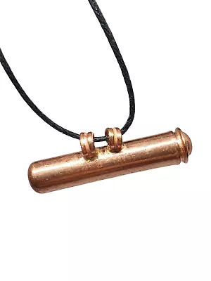 £9.95 • Buy Copper Taweez Stash Locket Necklace Pendant Vial Pure Copper Chandi Tabiz & Cord