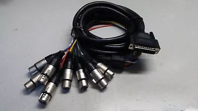 25 Pin DSUB Male To 8 Channel XLR Female 10ft Snake Cable  • $30