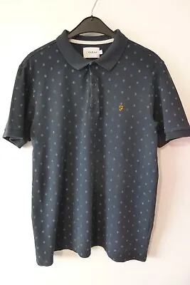 Farah Men's Polo Shirt Smart Casual Blue Size Large Cotton • £9.95