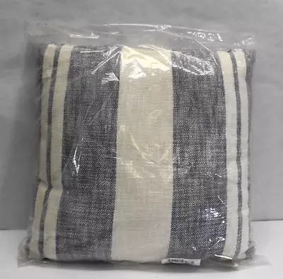 THRO Marlo Lorenz Sophia Stripe Printed Tassel Throw Pillow Indigo 20  X 20  • $27.99