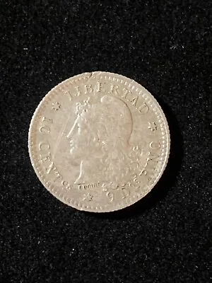 Argentina 1883 Silver 10 Centavos Coin • $15.99