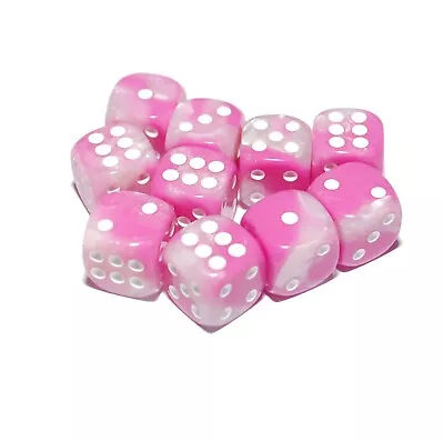 10 Pearl  Pearlized Pink Dice (six Sided) 16mm  D6 • £3.65