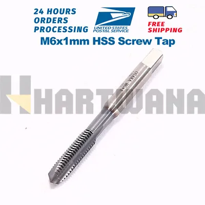 M6 X 1mm Flute Metric Taps Metric Tap Right Spiral Point Taps Machine Screw Tap • $23.40