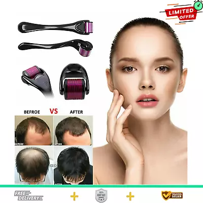 540 Titanium Micro Needle Derma Roller Beard Hair Regeneration Skin Care Growth • $10.50