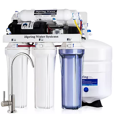 ISpring RCC7P 75 GPD Reverse Osmosis System With Pump 5-Stage Water Filtration • $229.99