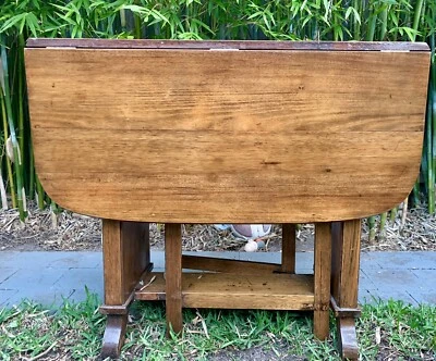 $1 • Buy Antique Fold Out Wooden Table Solid Wood