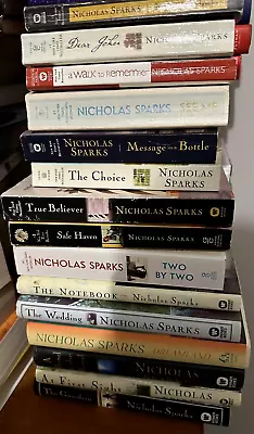 Mixed Lot Of 15 Nicholas Sparks Romance Books The Wedding The Choice Dreamland • $13.75