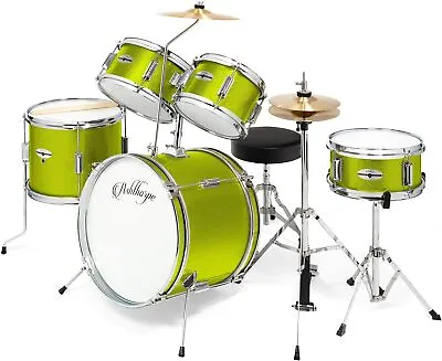 5-Piece Complete Junior Drum Set W/Genuine Brass Cymbals - Advanced Beginner Kit • $229.99