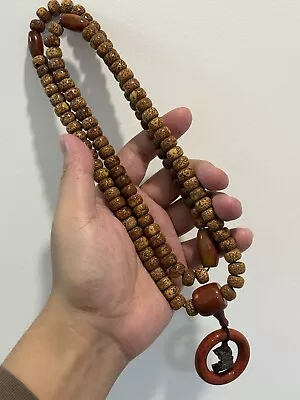 8*12mm*112 Mala Prayer Beads Natural Buddhist Bracelet Necklace Xing Yue Bodhi • $80