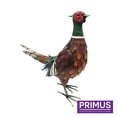 Primus Hand Painted Lifelike Ring Necked Pheasant Outdoor Garden Patio Ornament • £34.99