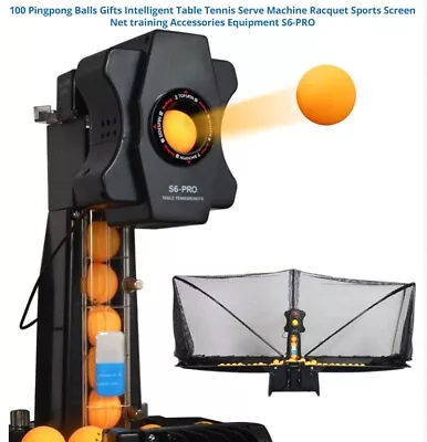 Table Tennis Robot Automatic Ping-pong Ball Machine Practice Recycle W/ 100 Ball • $596.75