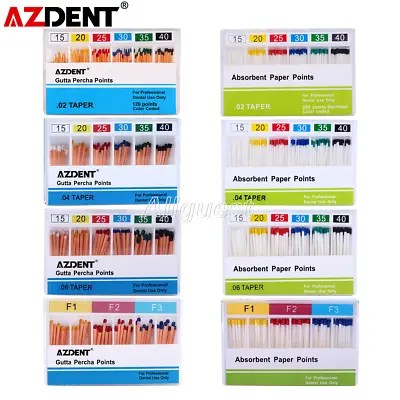 AZDENT Dental Gutta Percha Points/Absorbent Paper Points Endodontic Root Canal • $303.59