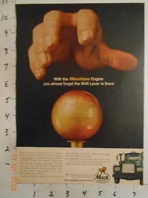 1967 Mack Trucks Inc Allentown PA Vintage Print AD Maxidyne Stick Shift Lever • $9.99