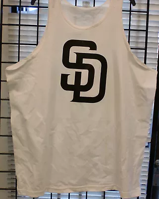 Men  Sd  San Diego Tank Tops-  White With Black Print • $9.98