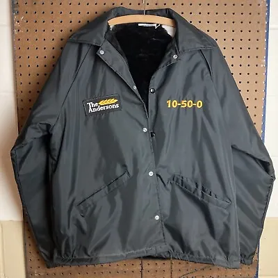 Vintage 80s The Andersons Jacket K-Brand Medium USA Black Patch 1980s Workwear • $19.80