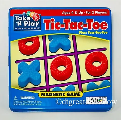 Take 'N Play TIC TAC TOE  Portable Magnetic Travel Car Plane Game Kids Or Adults • $5.98