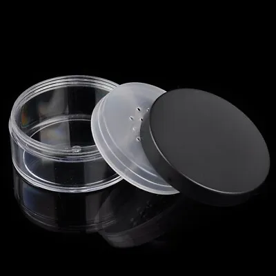 50g Empty Cosmetic Sifter Loose Powder Jar Container Puff Box Makeup Travel • £3.43