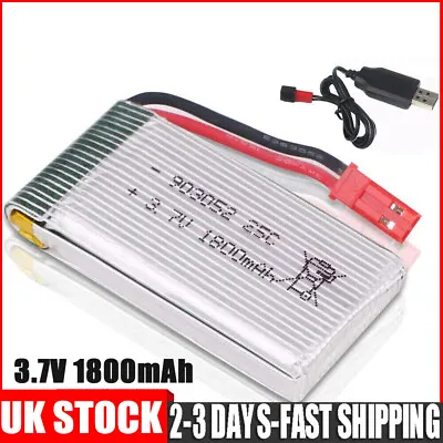 3.7V 1800mah Lipo Battery 25C 903052 Plug USB Charger For RC Quadcopter Drone UK • £7.89