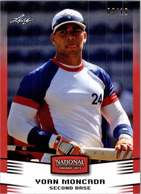 YOAN MONCADA 2015 Leaf Rookie RED NSCC VIP Exclusive RC #/10  • $29.99