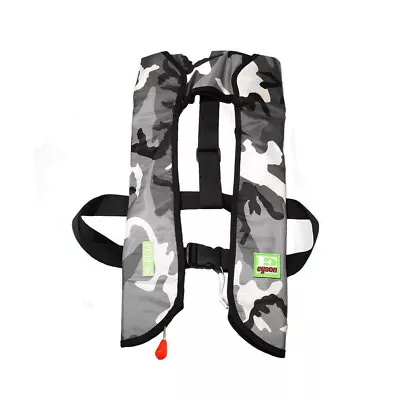 A+++ Adult Inflatable Life Jacket Vest Lifesaving PFD C02 Cartridge - White Camo • $58.99