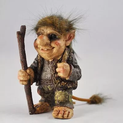 Troll Holding Walking Stick Figure Home Or Garden • £15.99