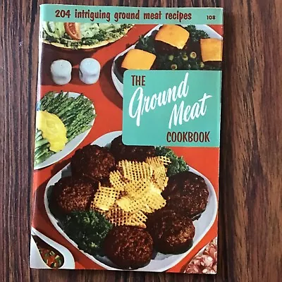 Vtg Gound Beef 1955 YEAR  Cookbook Booklet W/ MCM Art Illustrated See Index • $11.99