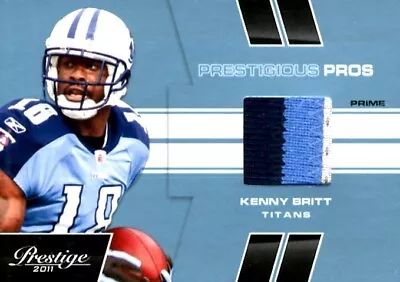 2011 Prestige Prestigious Pros Mats Platinum Patches Titans Card #34 Kenny Britt • $8.40