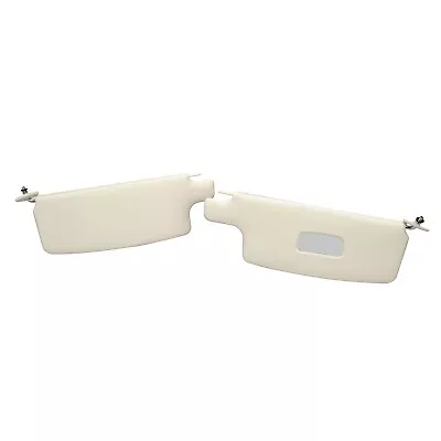 Sun Visors For 1968-1979 VW Beetle And Super Vinyl With Vanity Mirror- White • $84.95