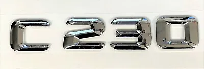 #1 C230 Chrome Fit Mercedes Rear Trunk Emblem Badge Nameplate Decal Numbers • $13.99