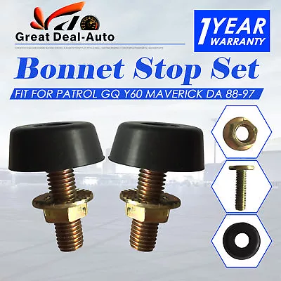 Bonnet Stops For Nissan Patrol GQ Y60 Safari Maverick Rubber Bumper Adjustment • $12.05