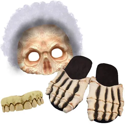 Skeleton Adult Costume Kit Theater Accessories Teeth Mask And Shoes • $11.99