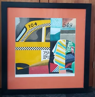 MAX PAPART American Taxi HAND SIGNED Original Carborundum Aquatint XL FRAMED Art • $1395