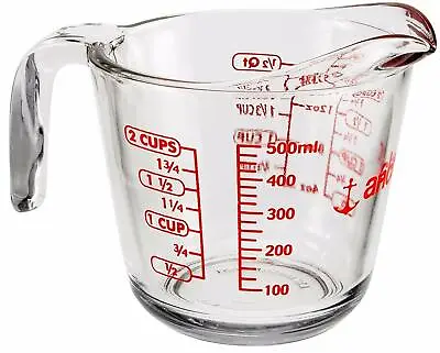 Anchor Hocking Measuring Cup Glass Measure Jug 16oz Measures In Oz Ml Pint Cup • £7.99