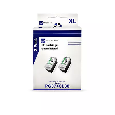 2x Cartridge 1+1 Replaces Canon CL38 PG37 CL-38 PG-37 PG37 CL38 PG-37 CL-38 • £44.68