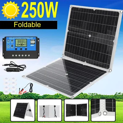 £93.19 • Buy 250W Solar Panel Kit Flexible 12V Mono Solar Battery Charger Caravan Marine Boat