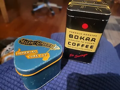 Lot  2 Vintage Tins  Bokar Coffee Bank And Allen And Ginters Imperial Cube Cut • $4.99