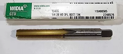 1/4-28 NF H3 HSS TiN Straight 3 Flute Bottom Tap New Widia • $12.99