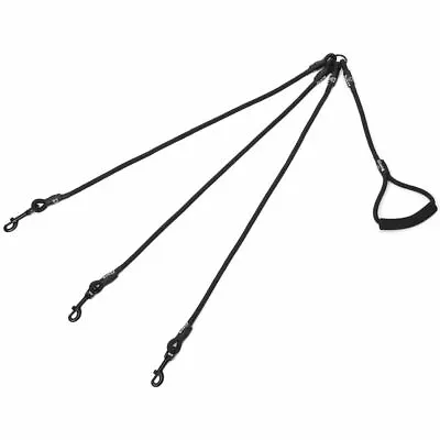 Triple 3 Way Rope Dog Pet Lead Leash Handle Splitter Coupler Clip For Collar • £9.99