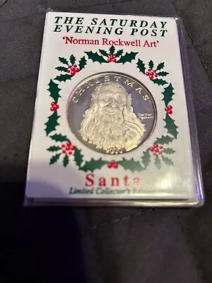 2000 Christmas Norman Rockwell Art 20 Gram 999 Silver Round Proof • $40