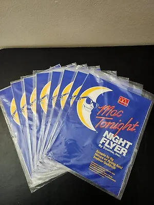 8 Sealed 1986 McDonald's Mac Tonight Night Flyer By Zoomie Inc. New In Plastic • $32