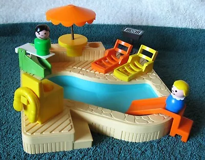 Vintage Fisher Price Little People Swimming Pool #2526 1986 -89 NICE!! • $61