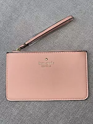 Brand New Kate Spade New York Leather Pastel Pink Wristlet Purse Wallet • £29.99