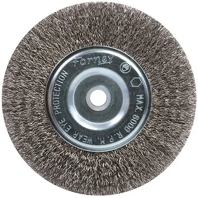 Forney  6 In. Dia. Fine Crimped  5/8 In. Wire Wheel Brush  6000 Rpm • $12.99