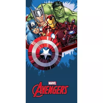 Marvel Avengers Beach Bath Towel 70 X 140 Cm 100% COTTON Thor Hulk Cap Iron Man • £18.90