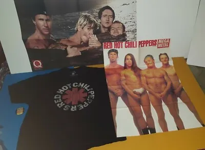 $54.79 • Buy Red Hot Chili Peppers Xl T Shirt  2 Foldout Poster's & 2 Concert Button 's