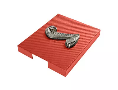 1998-2004 Mustang Red Carbon Fiber Engine Fuse Box Cover W/ Cobra Emblem • $45.95