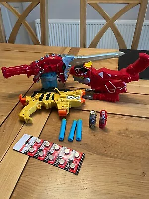 £27.73 • Buy Power Ranger Dino Charge T-Rex Morphers & Sabre 2 Chargers & New Batteries VGC